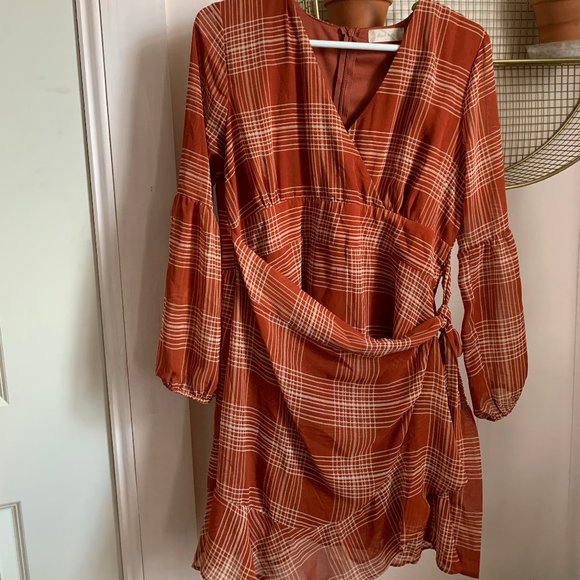 Burnt Orange Fall Dress from Altar'd State - Picture 1 of 3